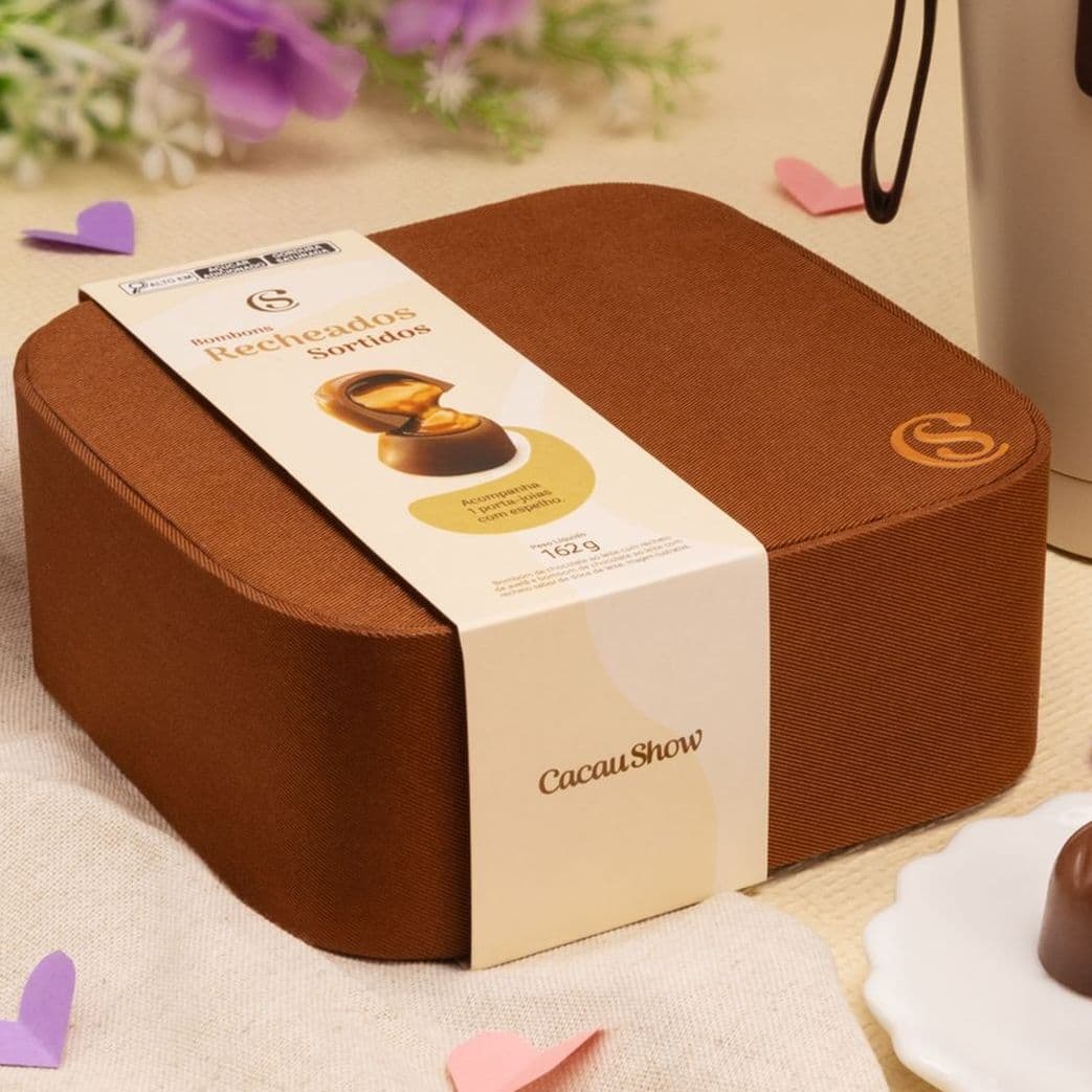 Porta Joias com Bombons de Doce de Leite e Avelã