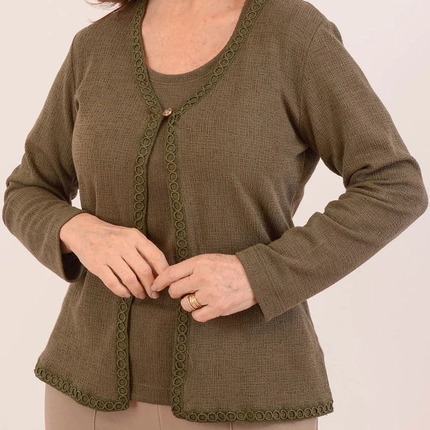 Twin Set Malha Tricô Verde Militar