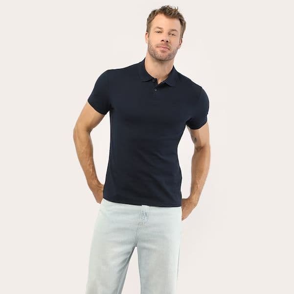 Polo masculina Pool Legacy slim piquet 