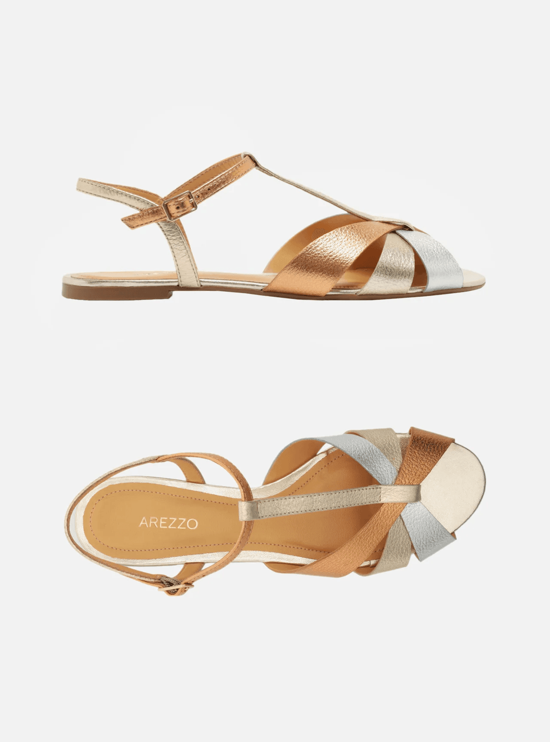 Sandália Metalizada 